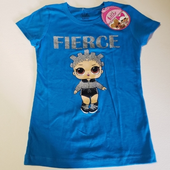 L.O.L Surprise Tops Girls Size Small 6/6X T-Shirts Set of 2 Pink and Blue NWT - Picture 2 of 9